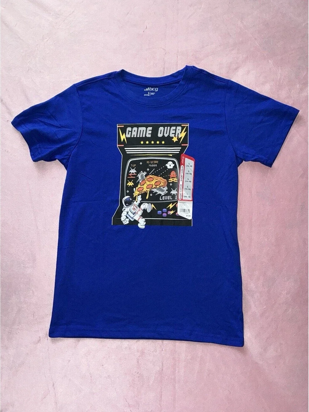 BCG Boys L 14-16 SS - Lot Of 3 - Shirt Fun With Gaming NWT